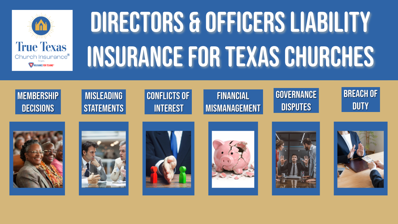 Directors and Officers Liability Insurance Texas Churches Website Image